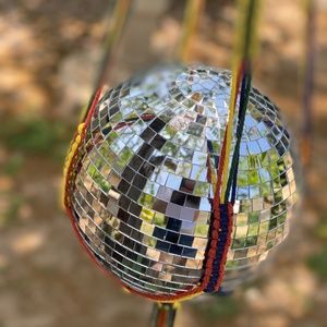macrame disco ball hanger